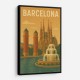Barcelona Travel Poster Wall Art