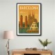 Barcelona Travel Poster Wall Art