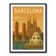 Barcelona Travel Poster Wall Art