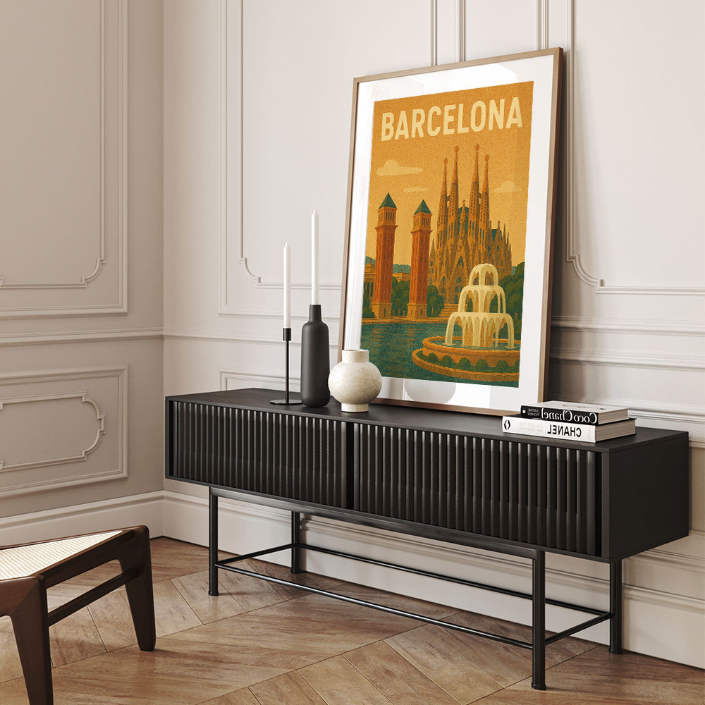 Barcelona Travel Poster Wall Art