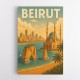 Beirut Travel Poster Wall Art