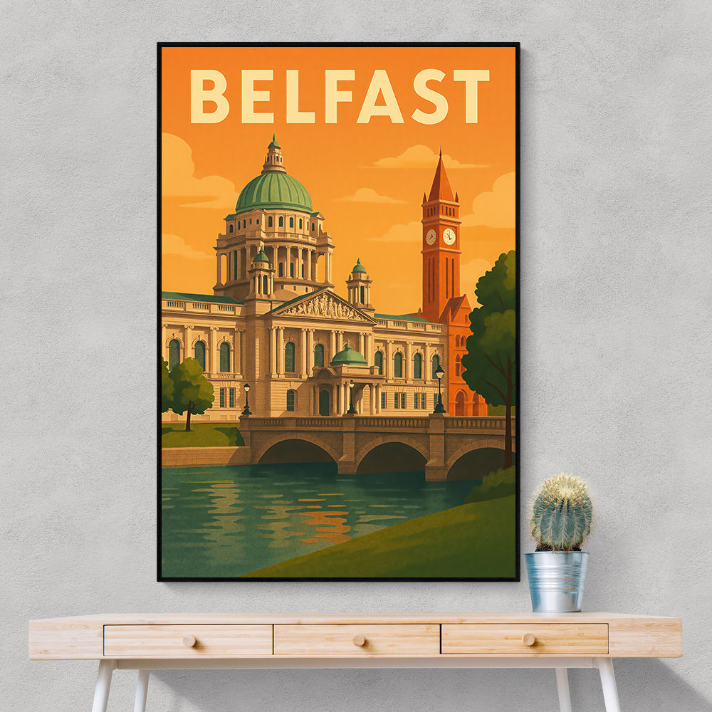 Belfast Travel Poster Wall Art