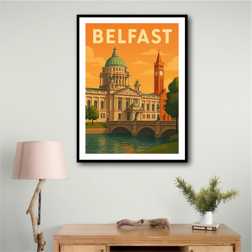Belfast Travel Poster Wall Art
