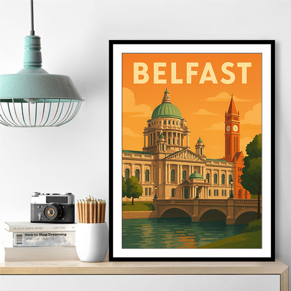 Belfast Travel Poster Wall Art