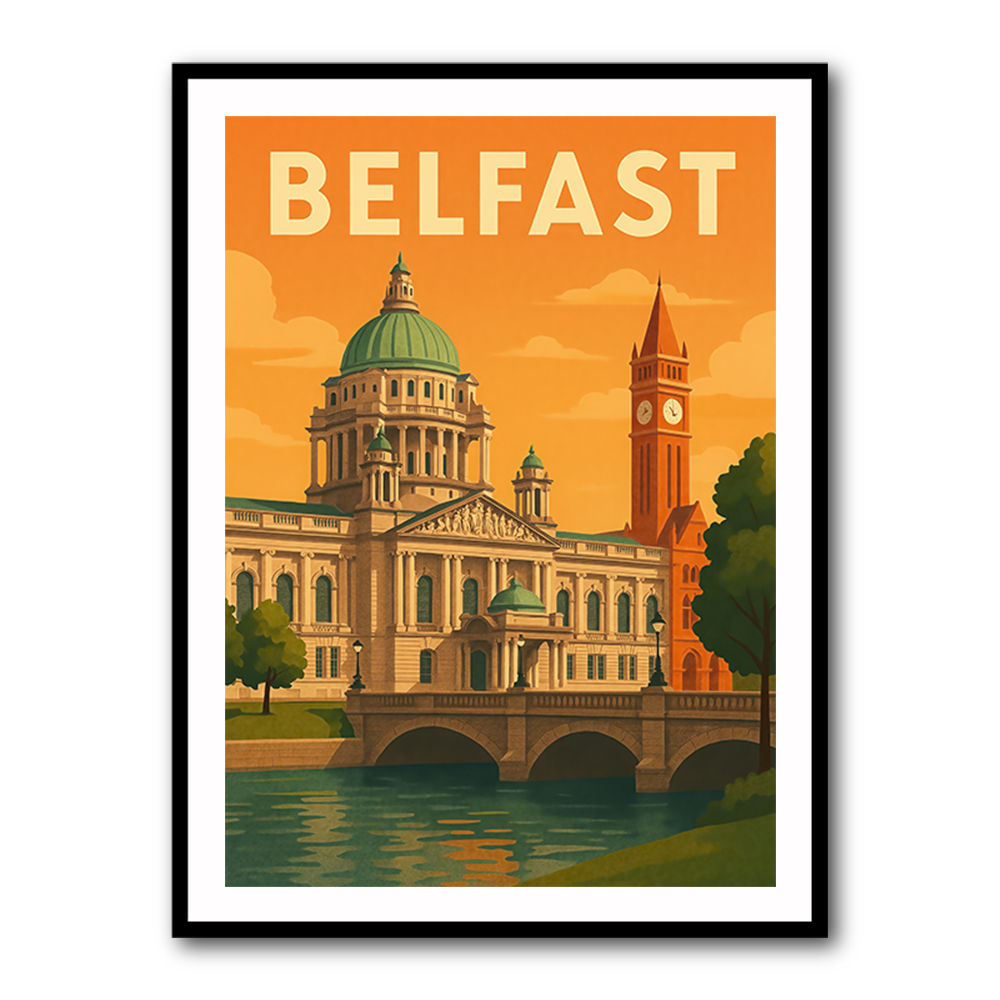 Belfast Travel Poster Wall Art