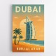 Burj Al Arab Dubai Travel Poster Wall Art