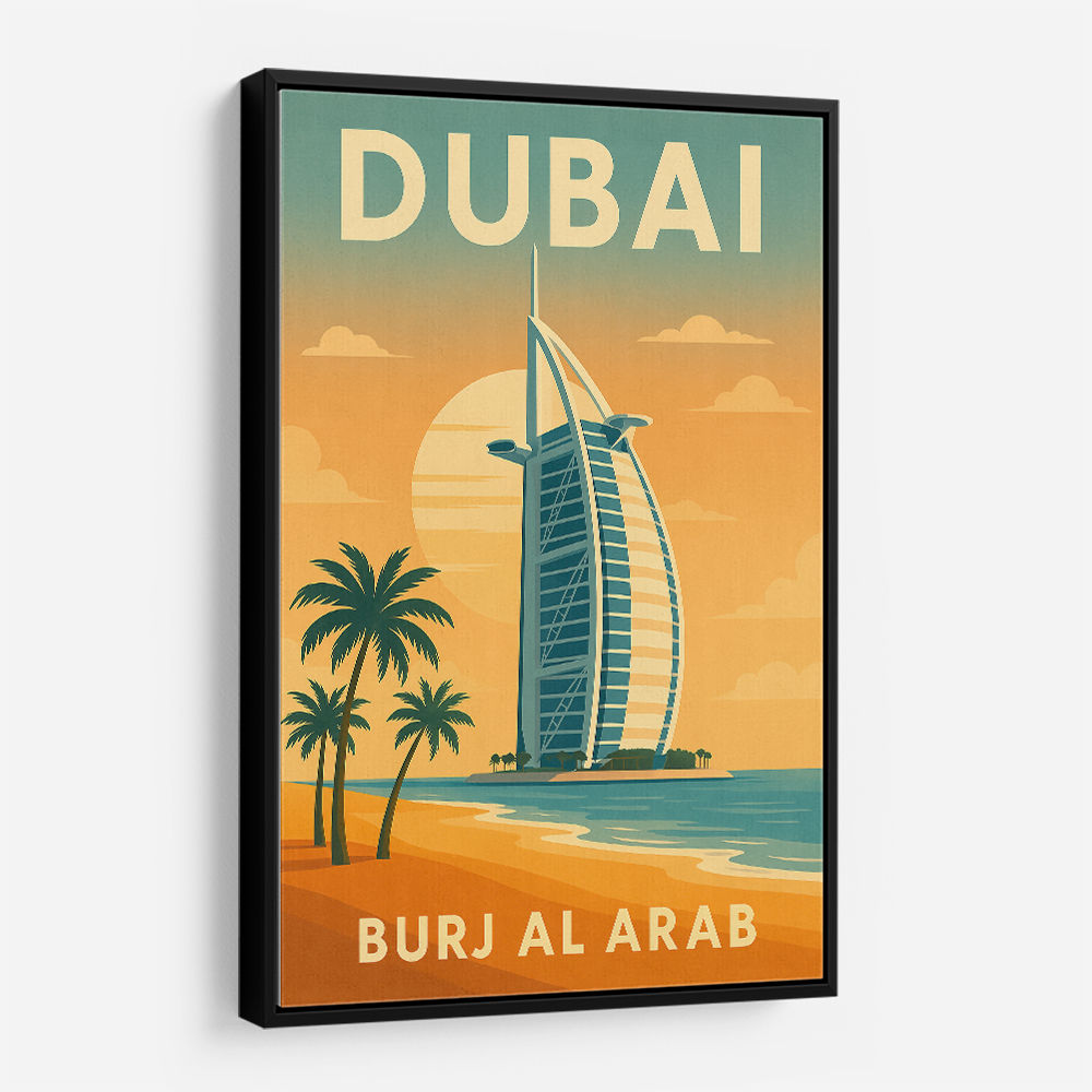 Burj Al Arab Dubai Travel Poster Wall Art