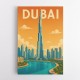 Burj Khalifa Dubai Travel Poster Wall Art