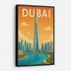 Burj Khalifa Dubai Travel Poster Wall Art