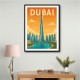Burj Khalifa Dubai Travel Poster Wall Art