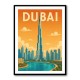 Burj Khalifa Dubai Travel Poster Wall Art