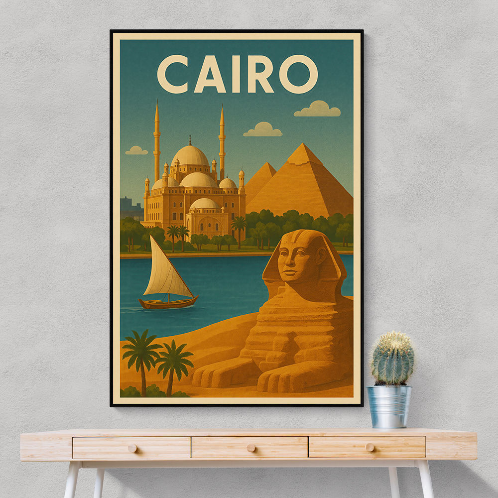 Cairo Travel Poster Wall Art