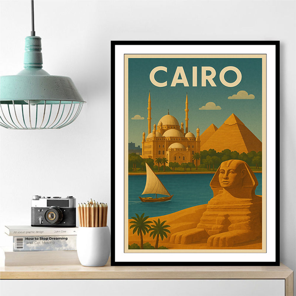 Cairo Travel Poster Wall Art
