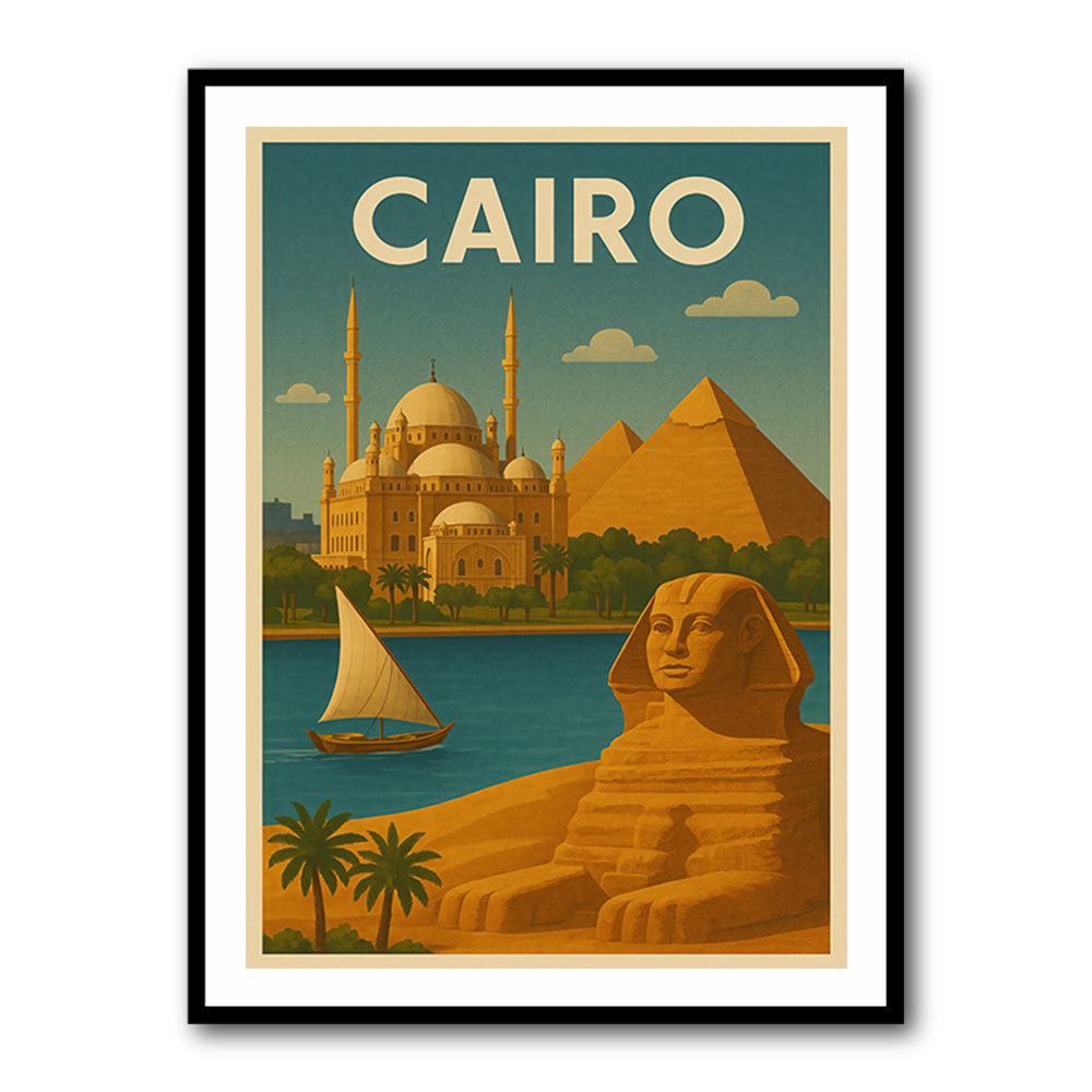 Cairo Travel Poster Wall Art