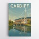 Cardiff Travel Poster 1 Wall Art