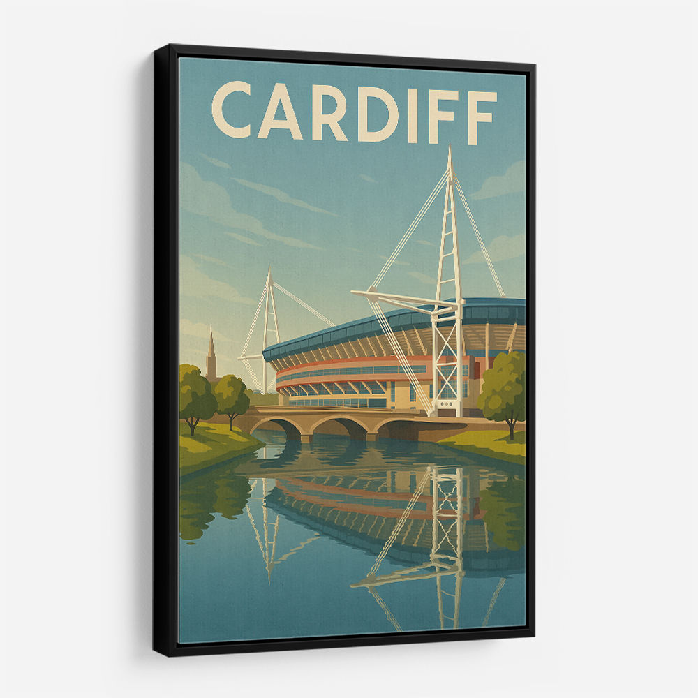 Cardiff Travel Poster 1 Wall Art