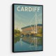 Cardiff Travel Poster 1 Wall Art
