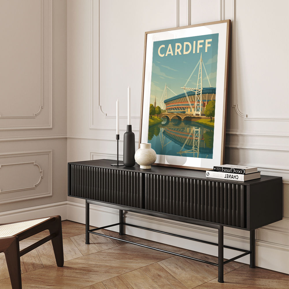 Cardiff Travel Poster 1 Wall Art