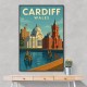Cardiff Travel Poster Wall Art