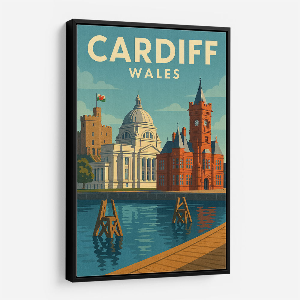 Cardiff Travel Poster Wall Art