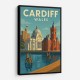 Cardiff Travel Poster Wall Art