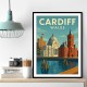 Cardiff Travel Poster Wall Art