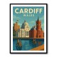 Cardiff Travel Poster Wall Art