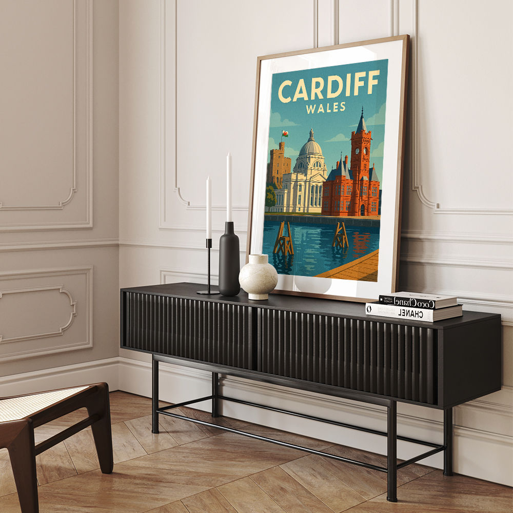 Cardiff Travel Poster Wall Art