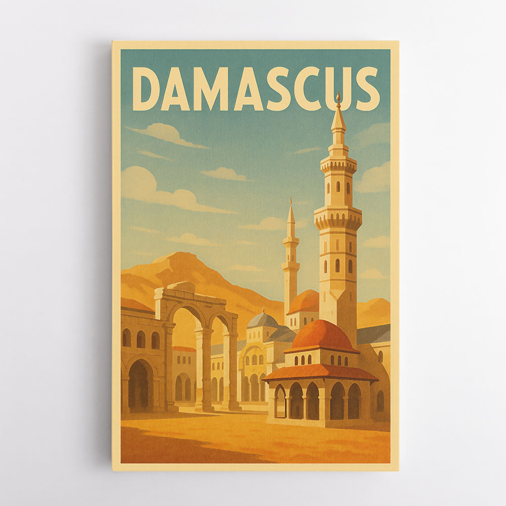 Damascus Travel Poster Wall Art