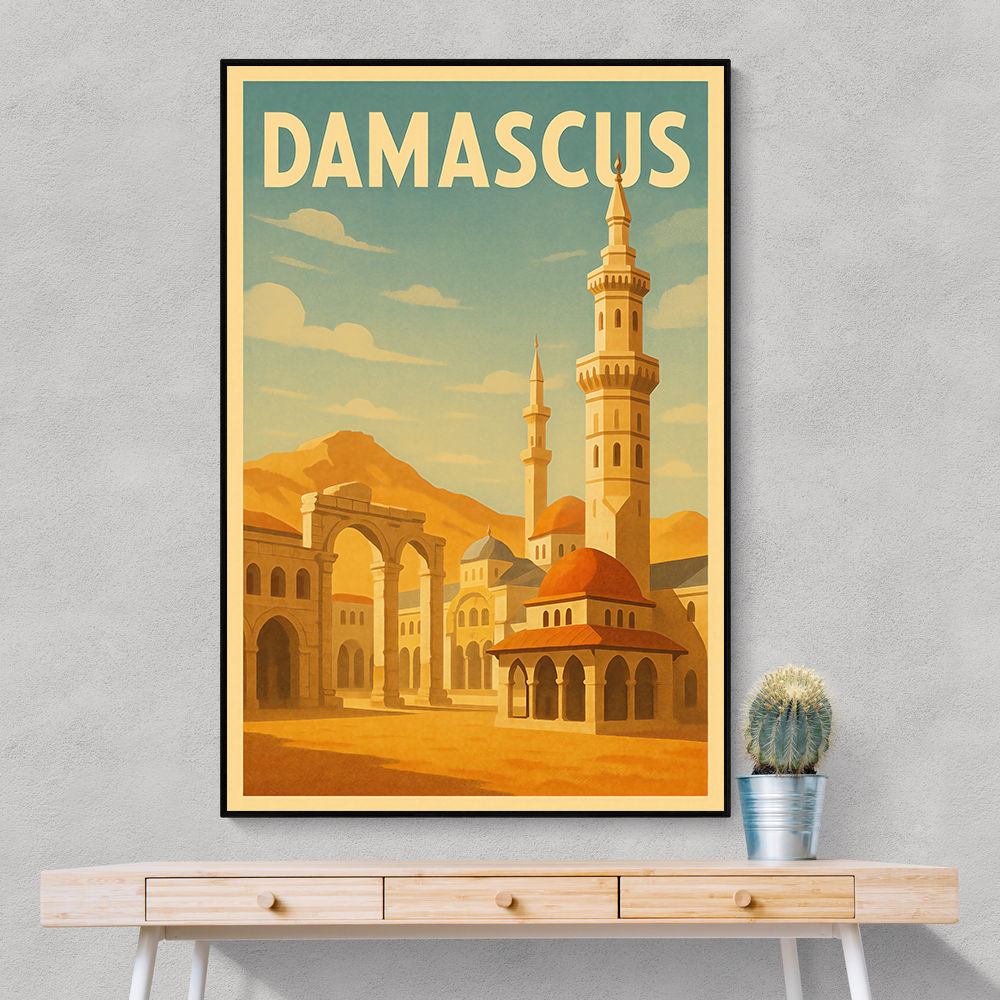 Damascus Travel Poster Wall Art