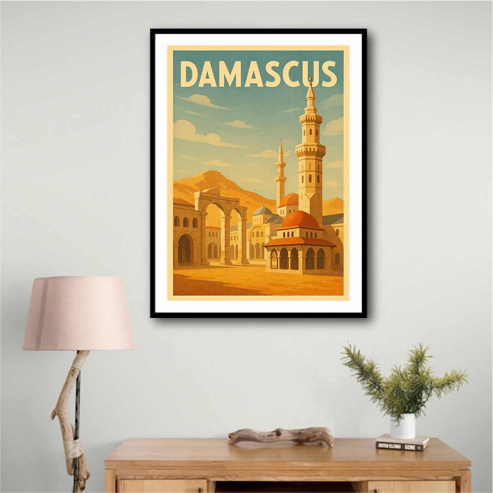 Damascus Travel Poster Wall Art