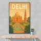 Delhi Travel Poster Wall Art