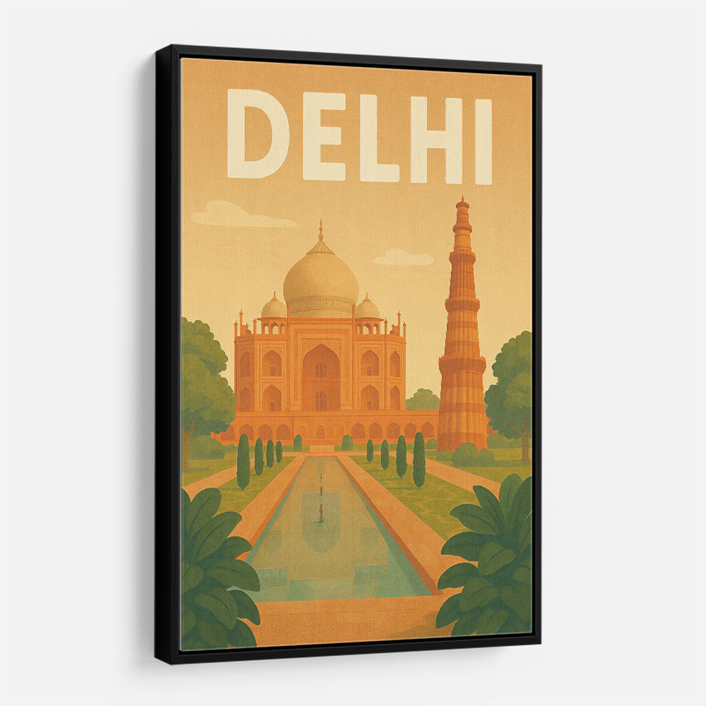 Delhi Travel Poster Wall Art