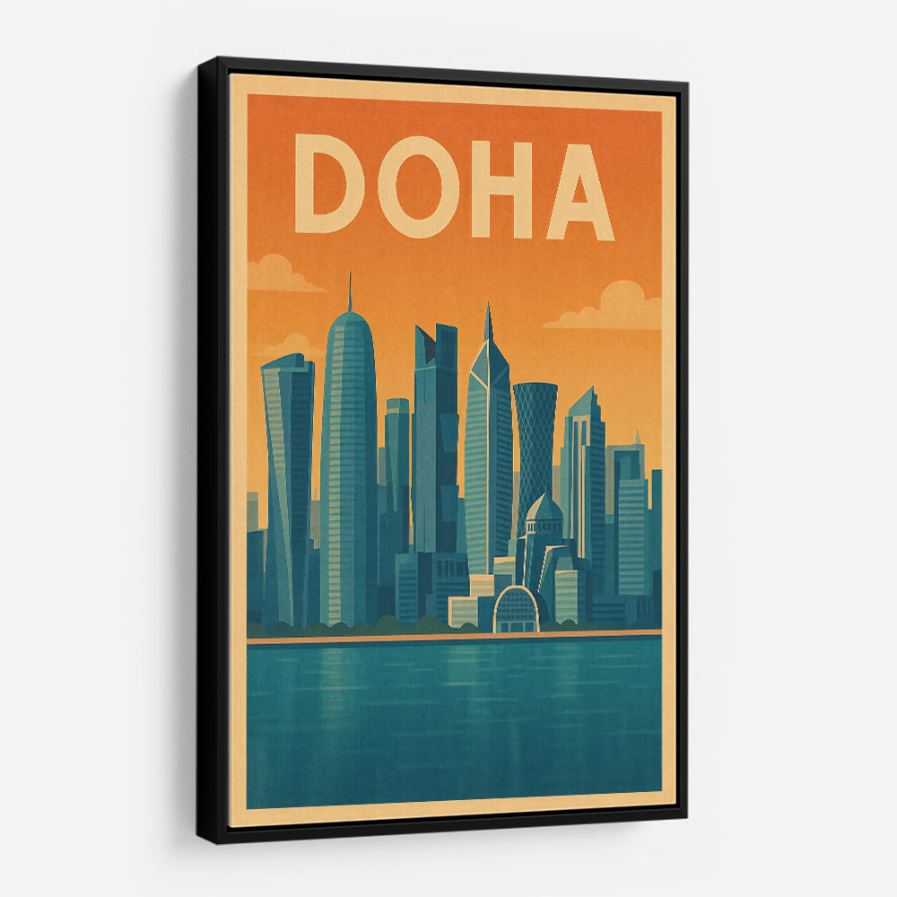 Doha Travel Poster 2 Wall Art