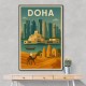 Doha Travel Poster Wall Art