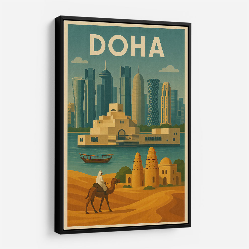 Doha Travel Poster Wall Art