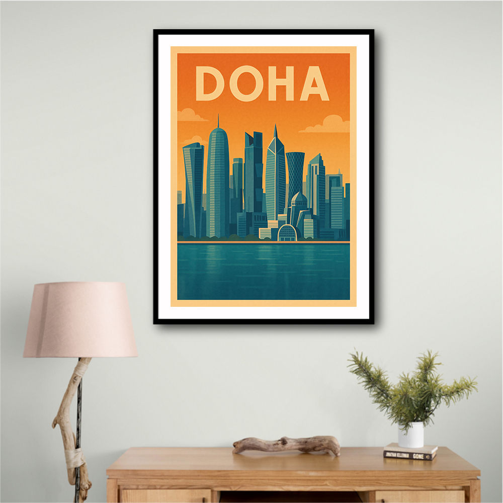 Doha Travel Poster Wall Art