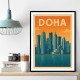 Doha Travel Poster Wall Art