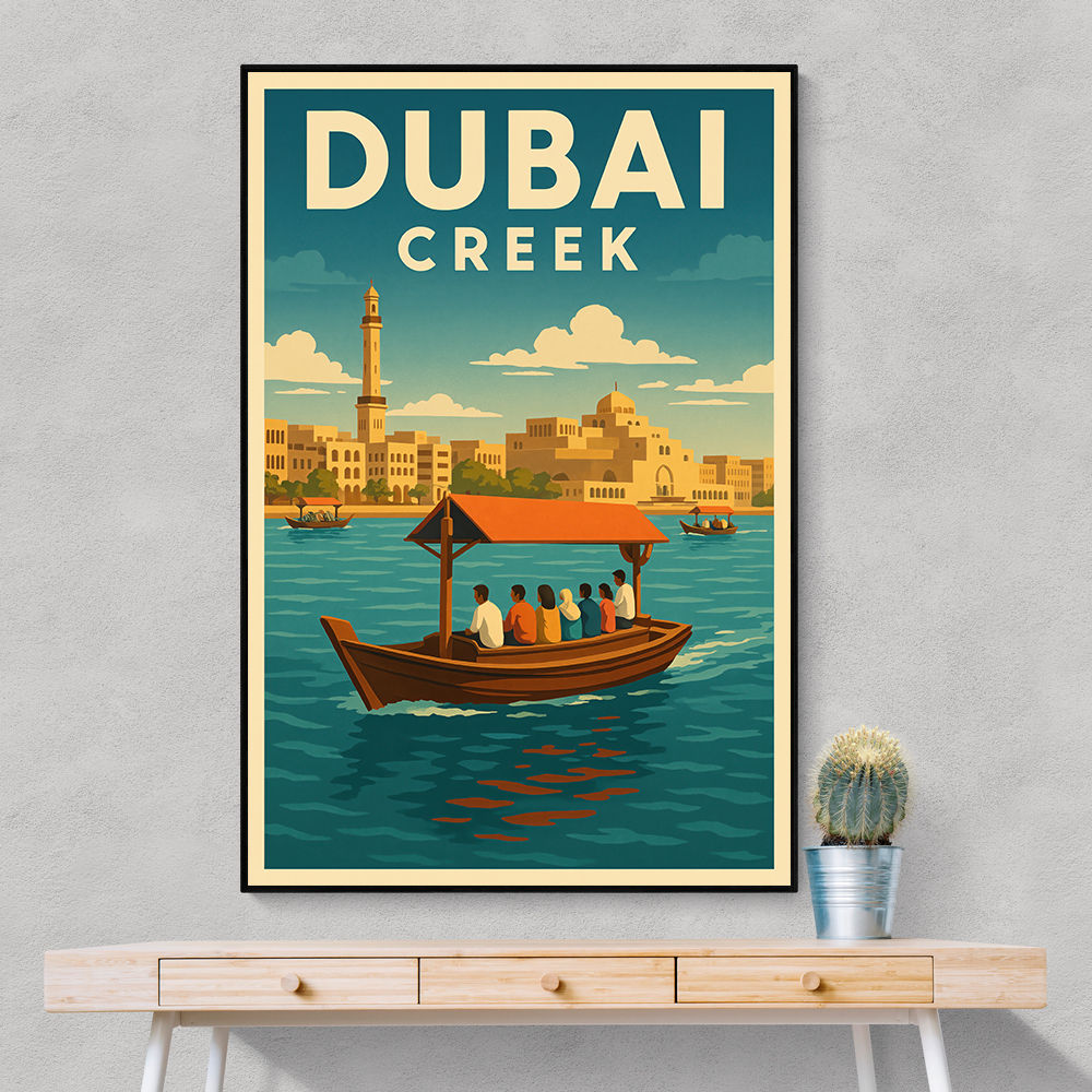Dubai Creek Poster Wall Art
