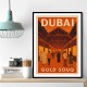 Dubai Gold Souq Travel Poster  Wall Art