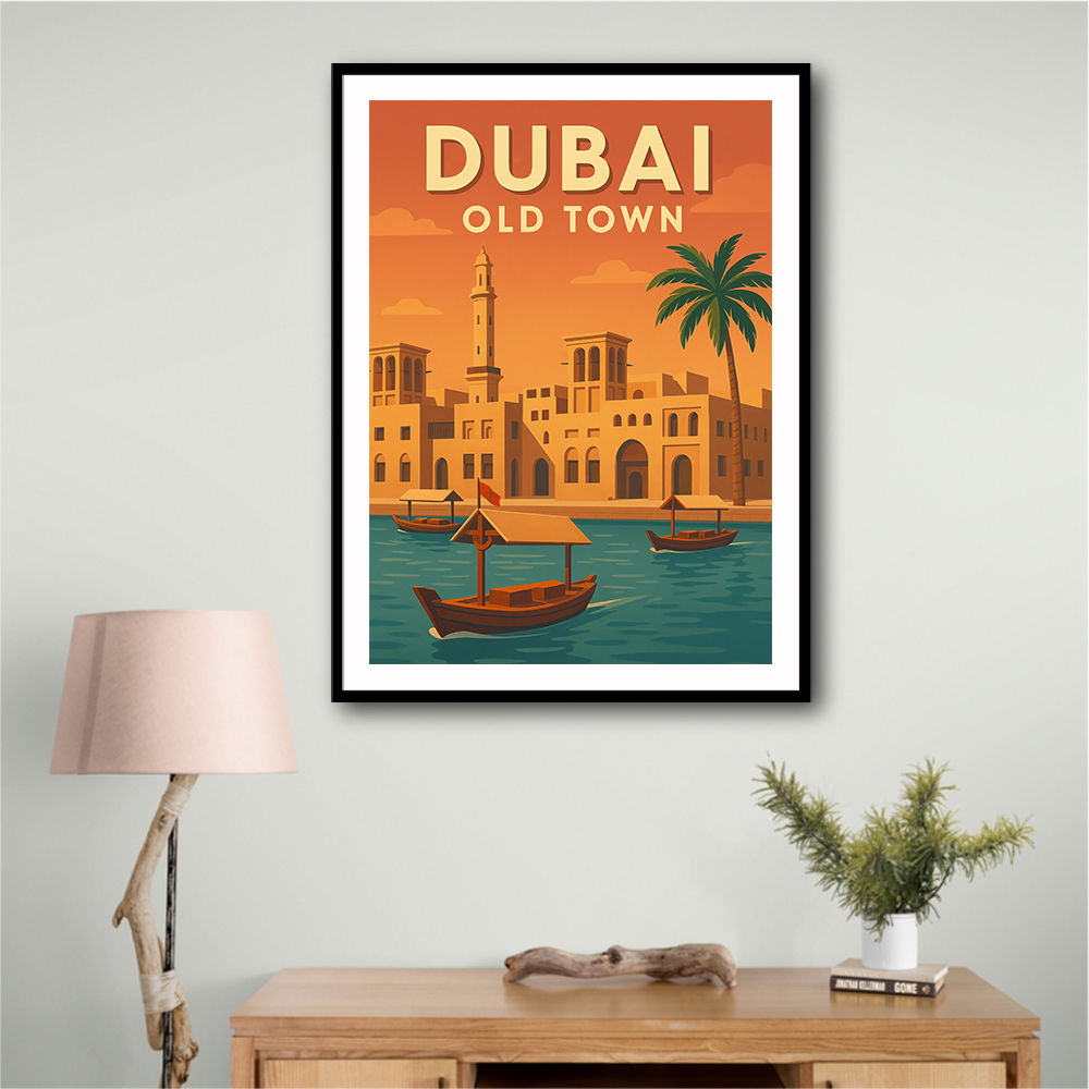 Dubai Old Town Poster Wall Art