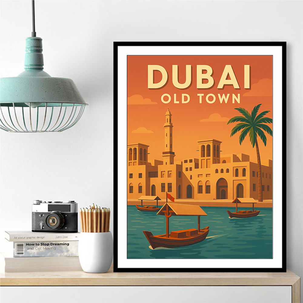 Dubai Old Town Poster Wall Art