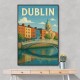 Dublin Ireland Travel Poster Wall Art