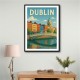 Dublin Ireland Travel Poster Wall Art