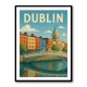 Dublin Ireland Travel Poster Wall Art