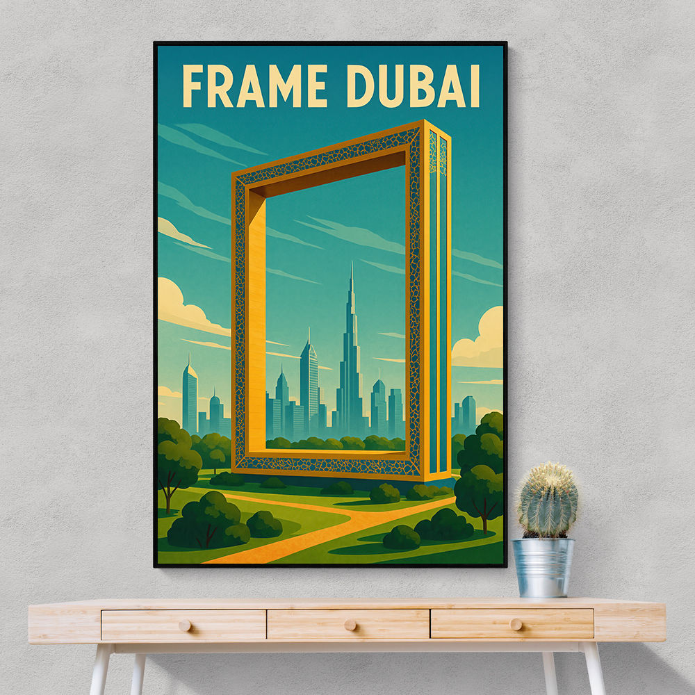 Frame Dubai Travel Poster Wall Art