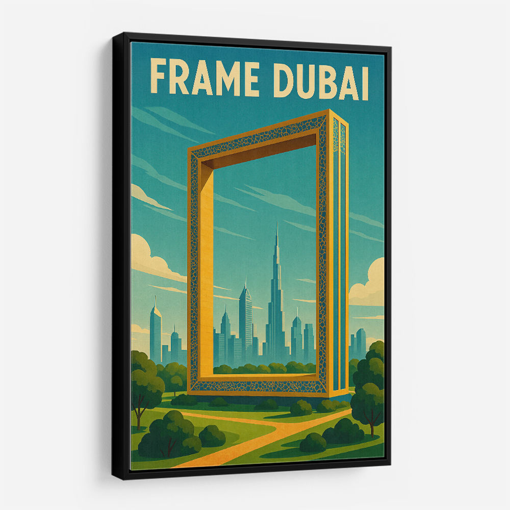 Frame Dubai Travel Poster Wall Art