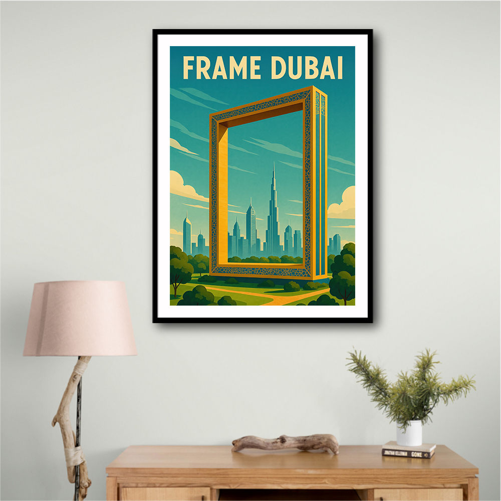 Frame Dubai Travel Poster Wall Art
