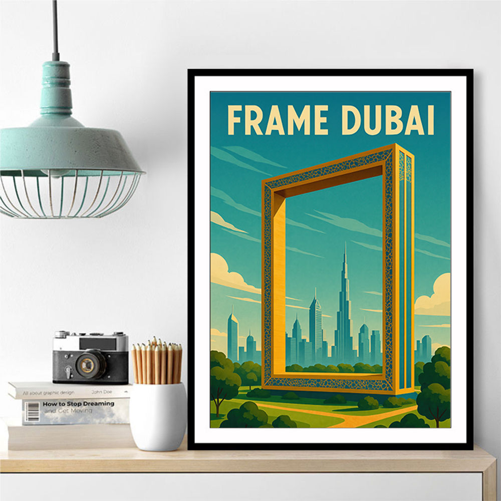 Frame Dubai Travel Poster Wall Art