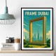 Frame Dubai Travel Poster Wall Art